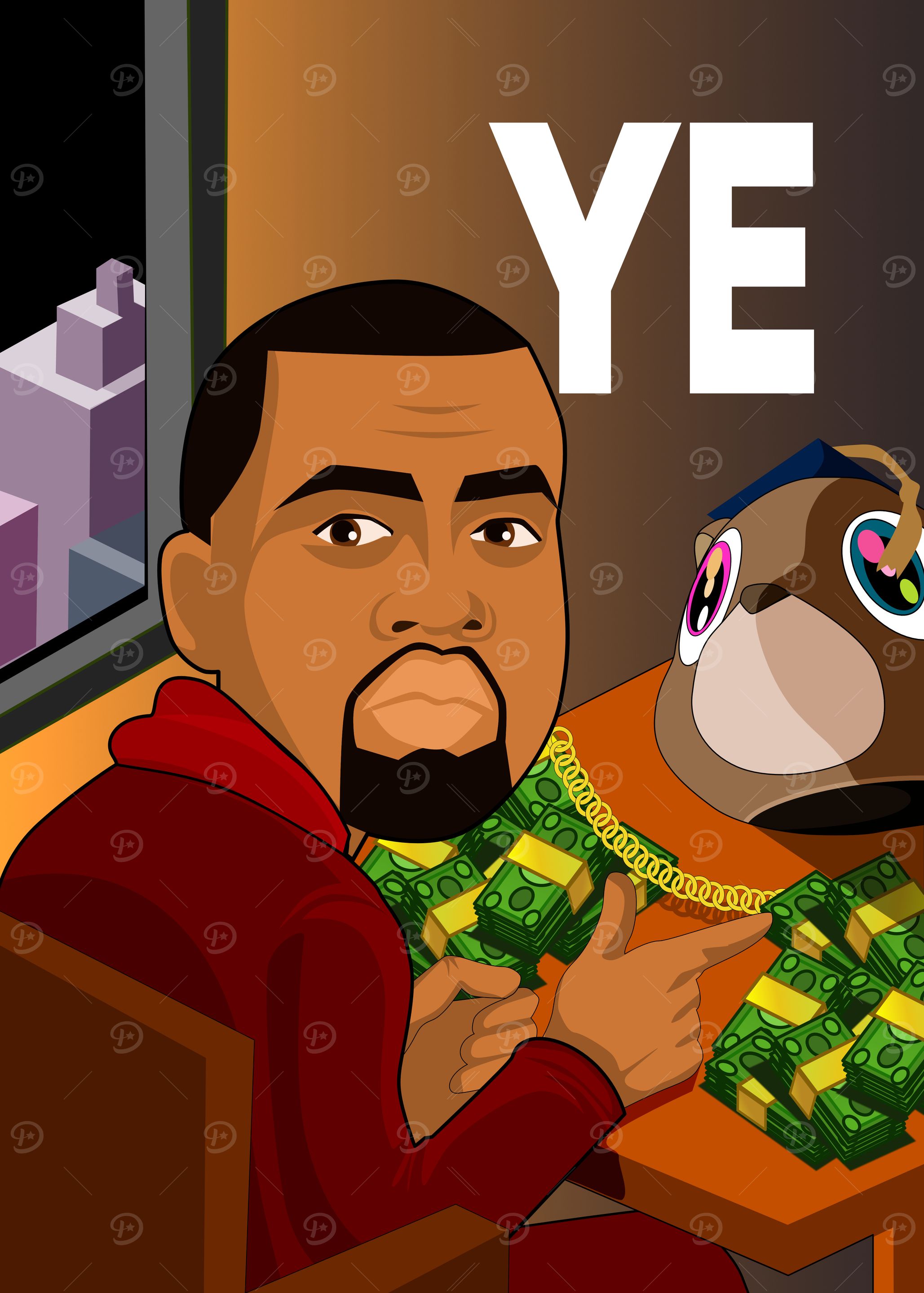 Kanye West Cartoon
