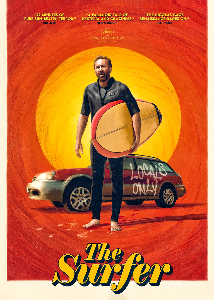 The Surfer movie poster with Nicolas Cage
