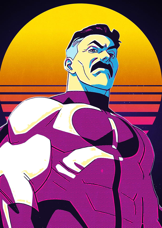 Omni-Man Retro Style Portrait