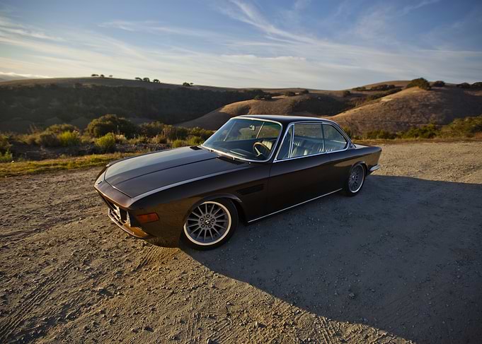 Classic Brown BMW Coupe Outdoors