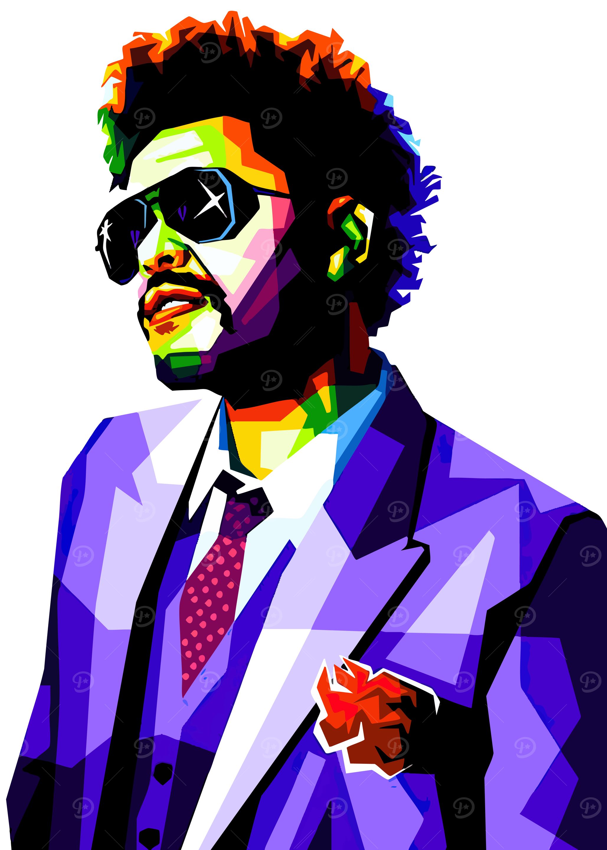 The Weeknd Colorful Portrait