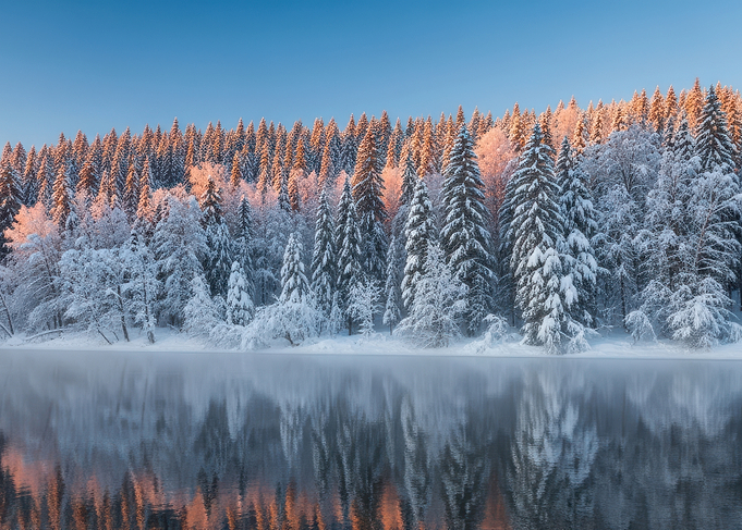 Winter Forest Reflection