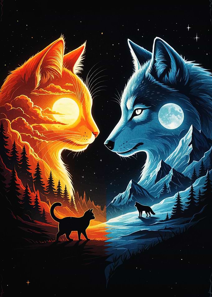 Cat and Wolf Duality