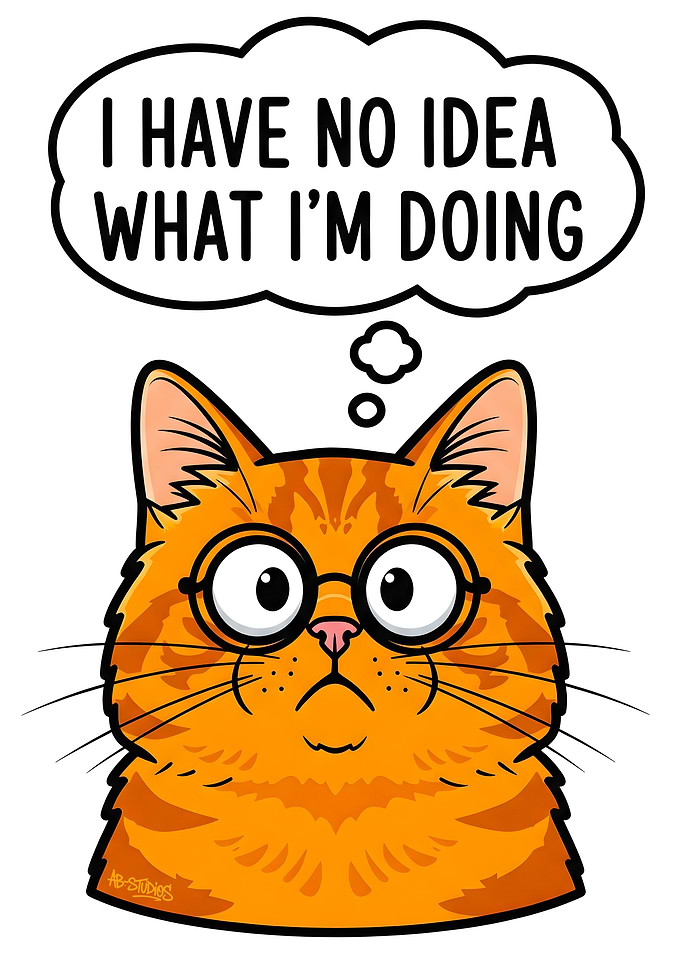 Confused Cat Cartoon