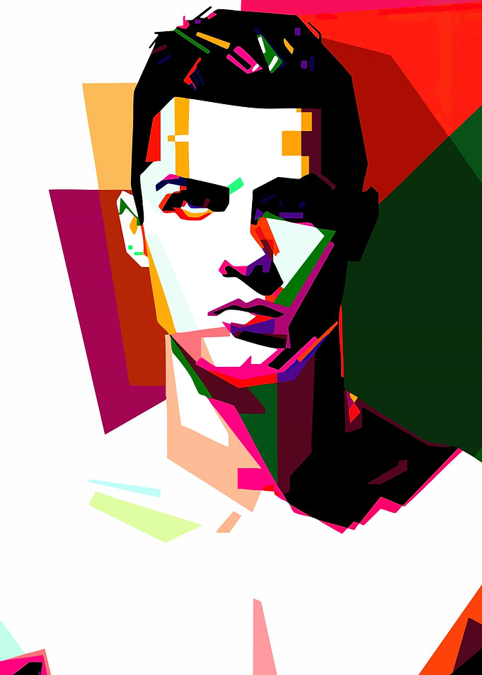 Cristiano Ronaldo Pop Art Portrait