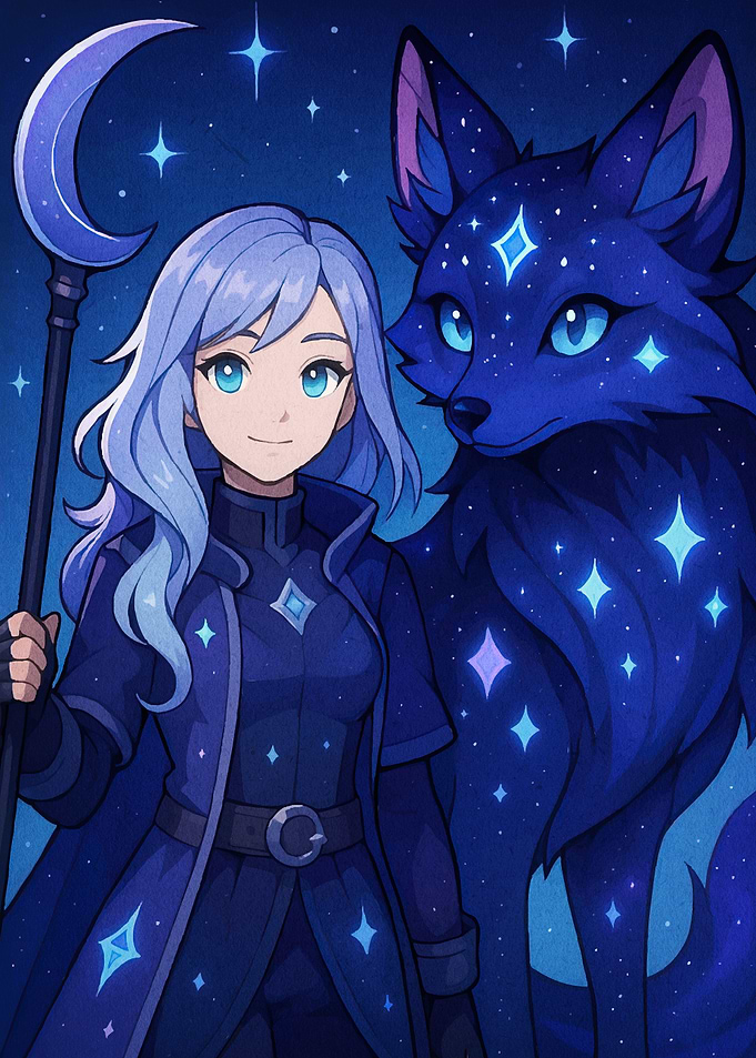 Anime Girl Star Wolf