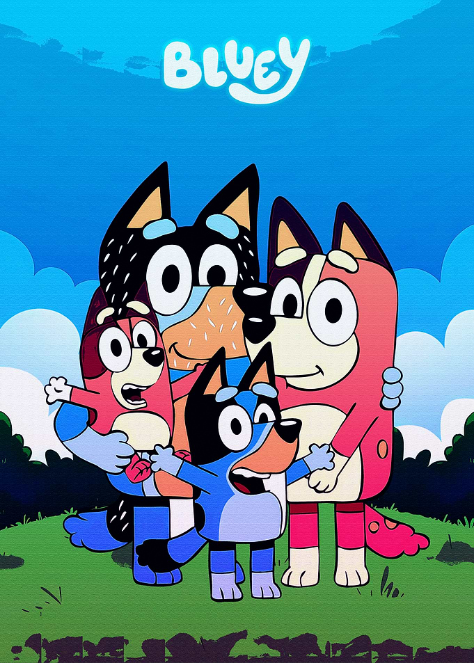 Bluey Family Portrait