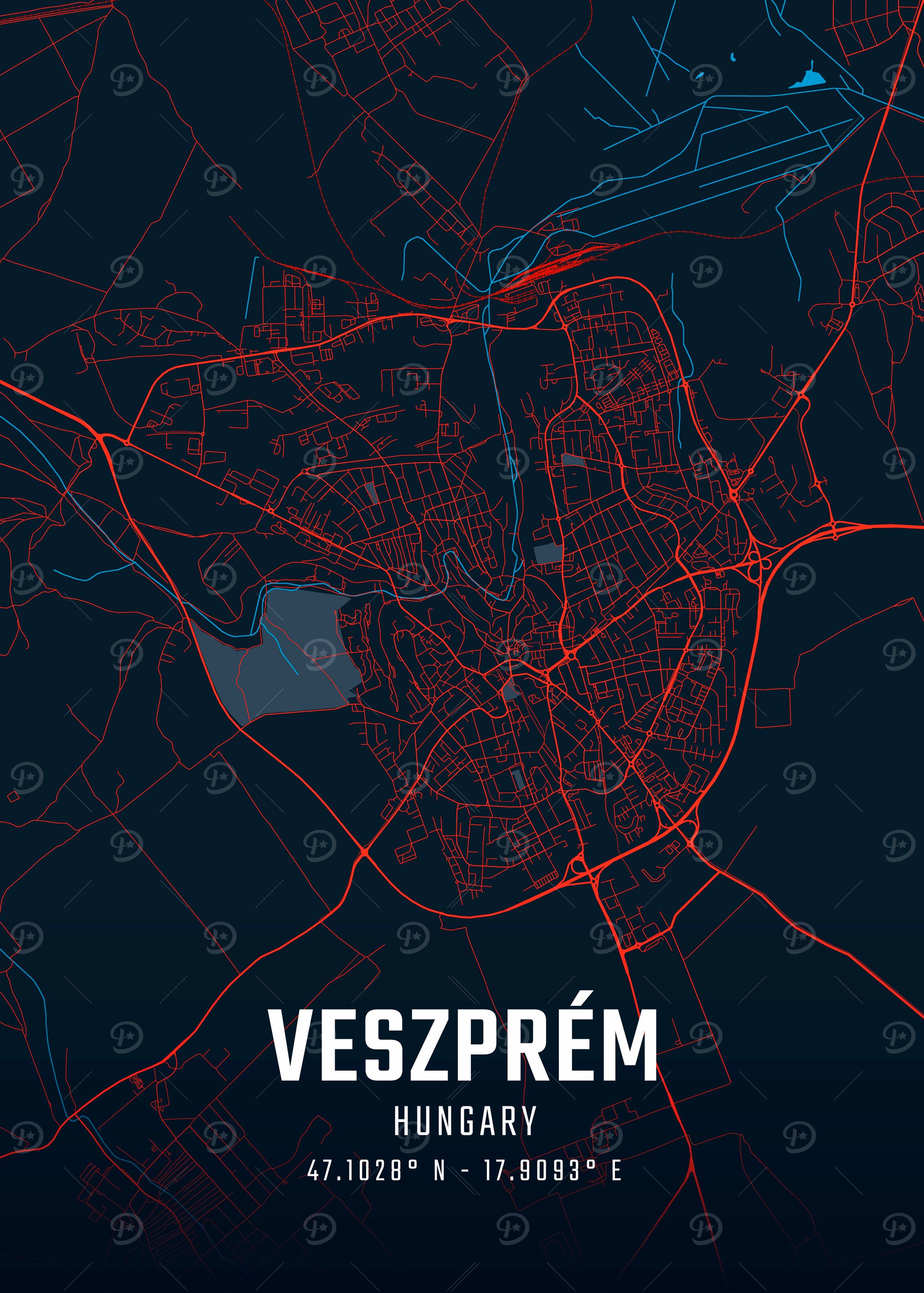 Veszprém City Map