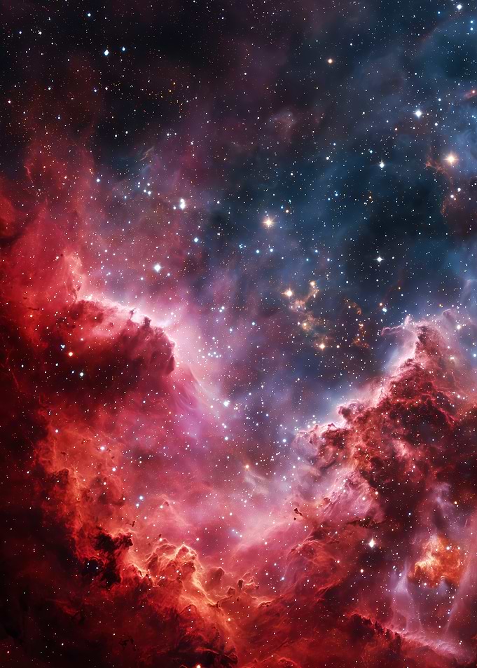 Cosmic Nebula with Stars