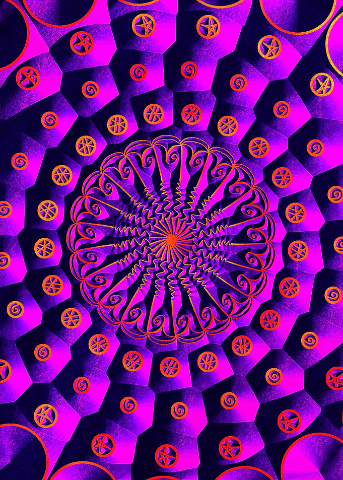 Abstract Purple and Orange Pattern