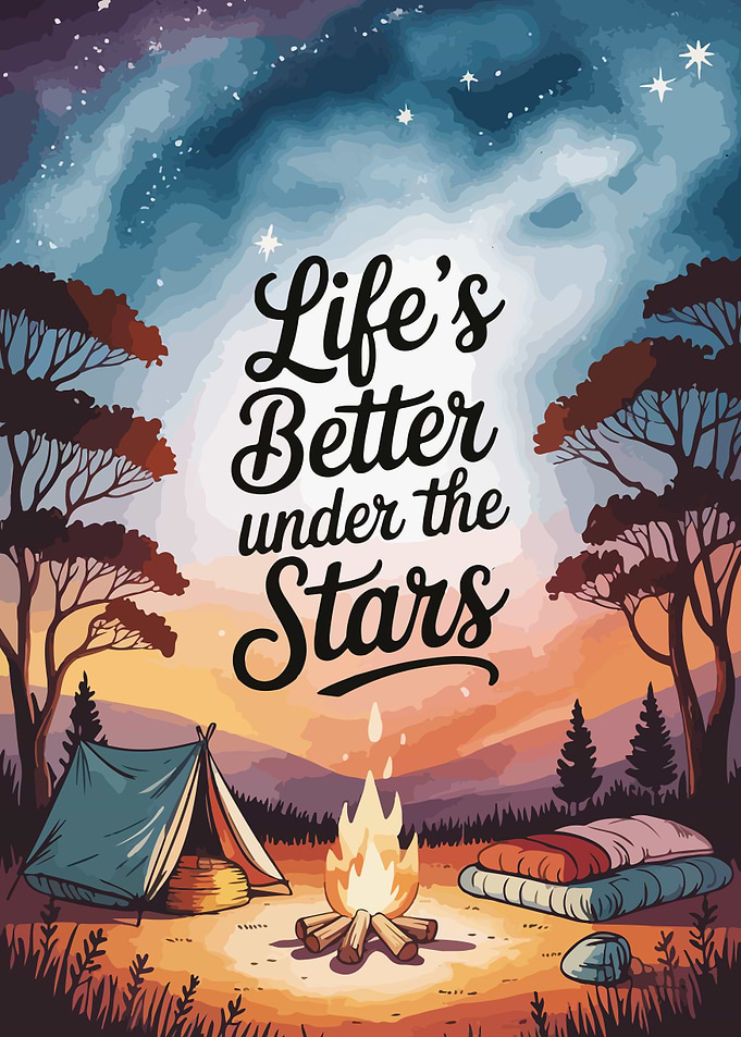 Life's Better Under the Stars Camping
