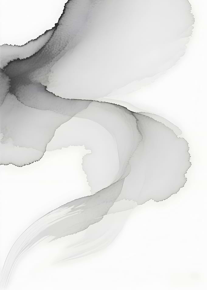 Abstract Gray Ink Wash Painting