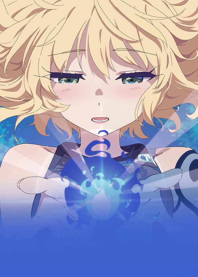 Anime Girl with Magical Blue Orb