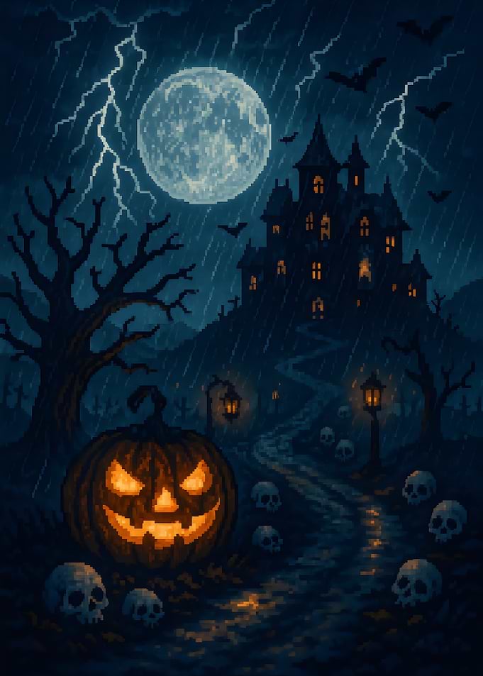Halloween Night Pixel Art