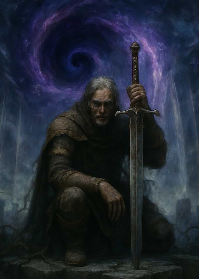Warrior with Sword and Dark Magic