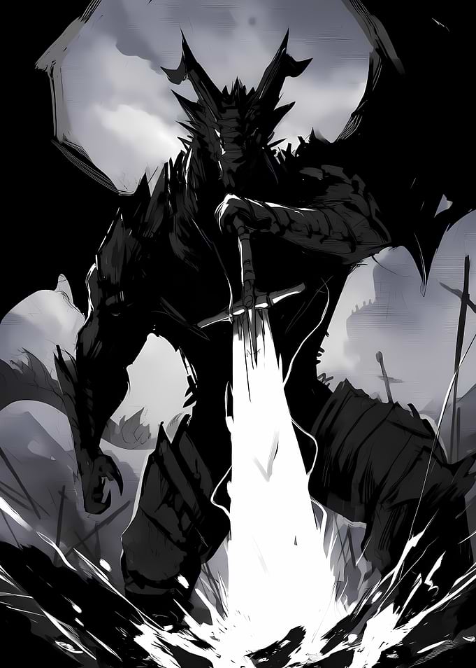 Dragon Warrior with Sword