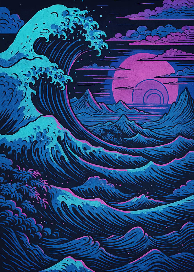 Great Wave Pink Moon