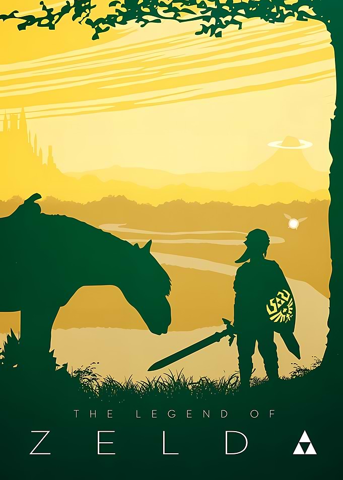 The Legend of Zelda Silhouette Poster