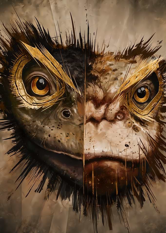 Labyrinth creature digital art portrait