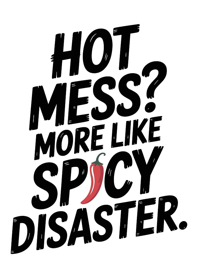 Hot Mess? Spicy Disaster Text Art