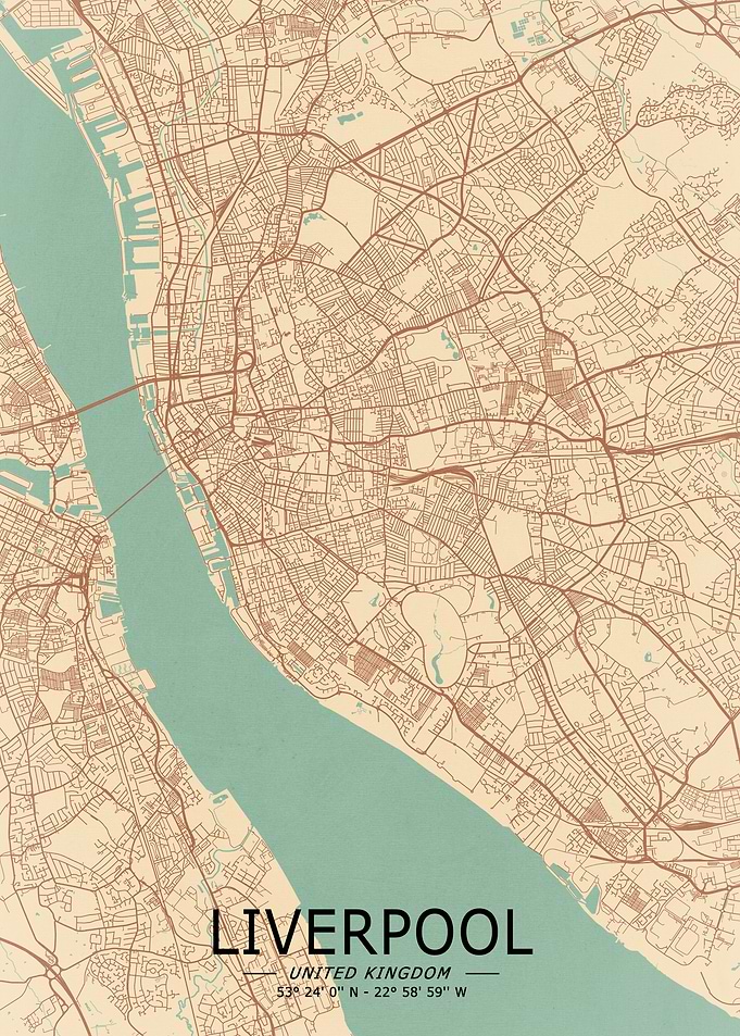 Liverpool Vintage Map
