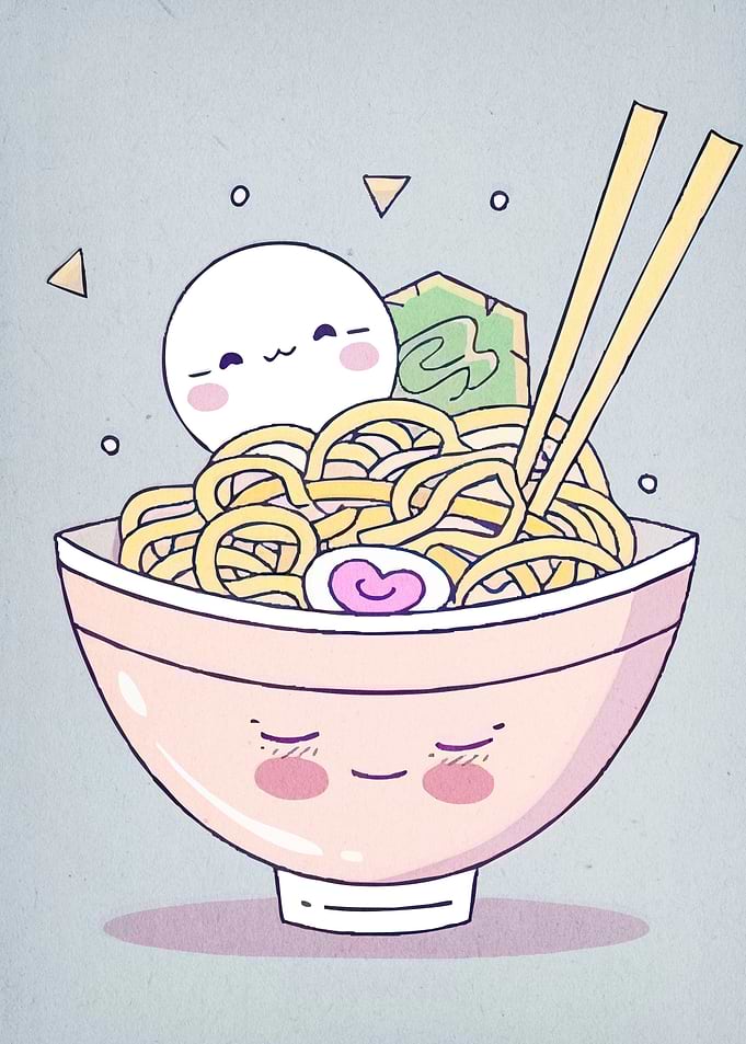 Cute Kawaii Ramen Bowl