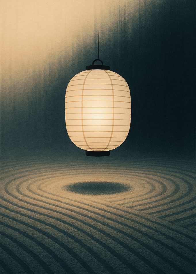Japanese Lantern and Zen Garden