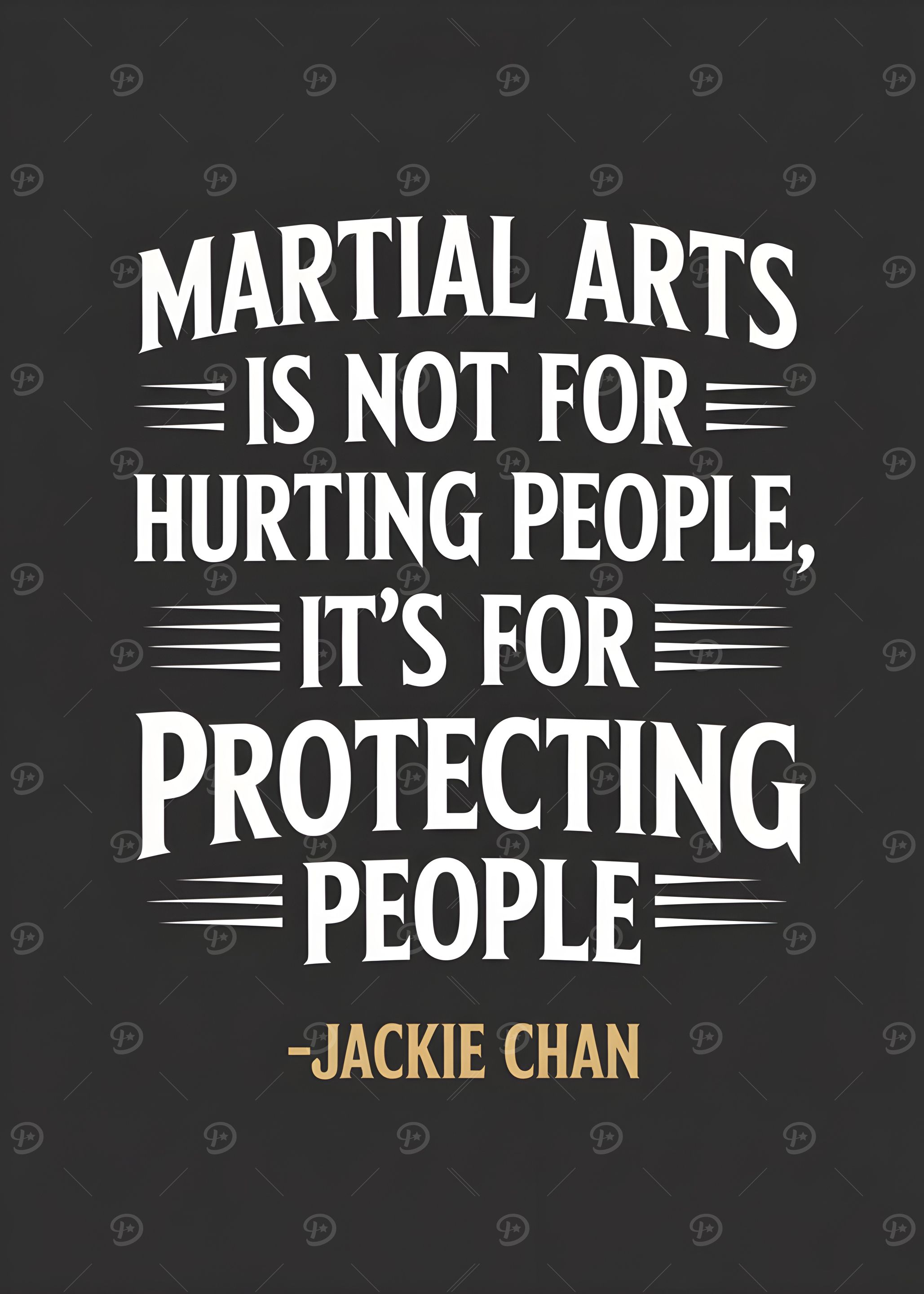 Martial Arts Jackie Chan Quote
