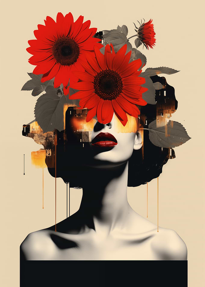 Floral Woman Portrait