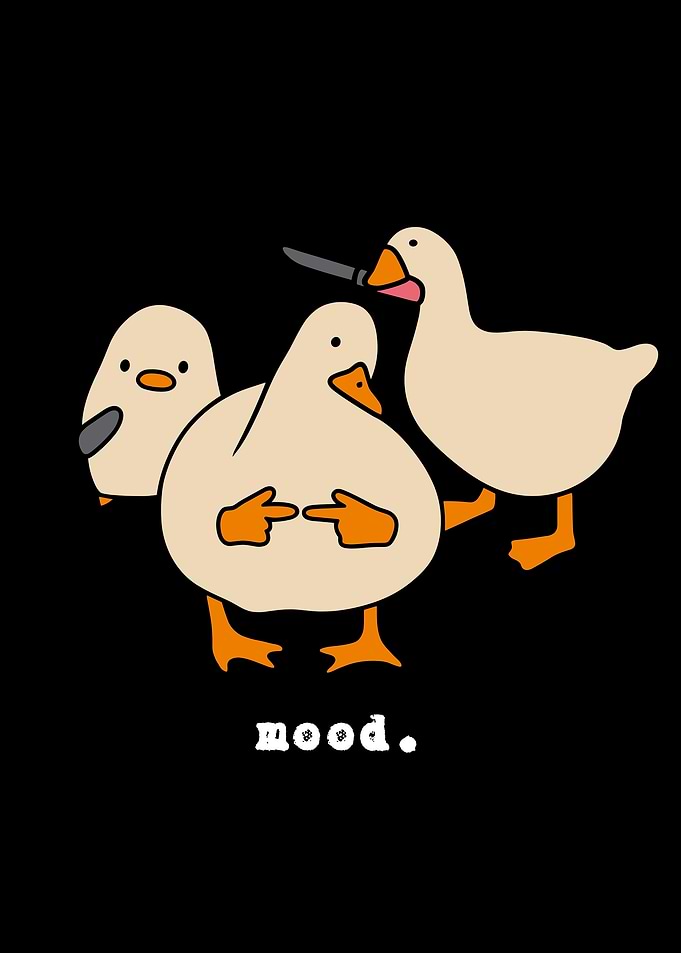Duck Mood with Knives