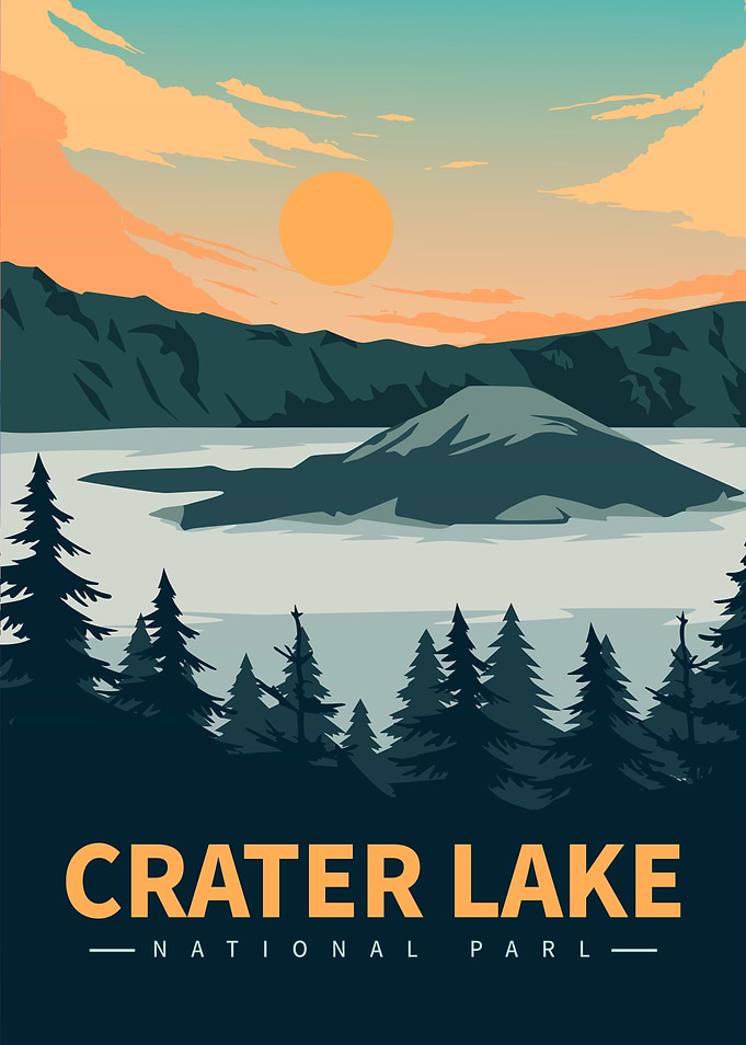 Crater Lake National Park Poster
