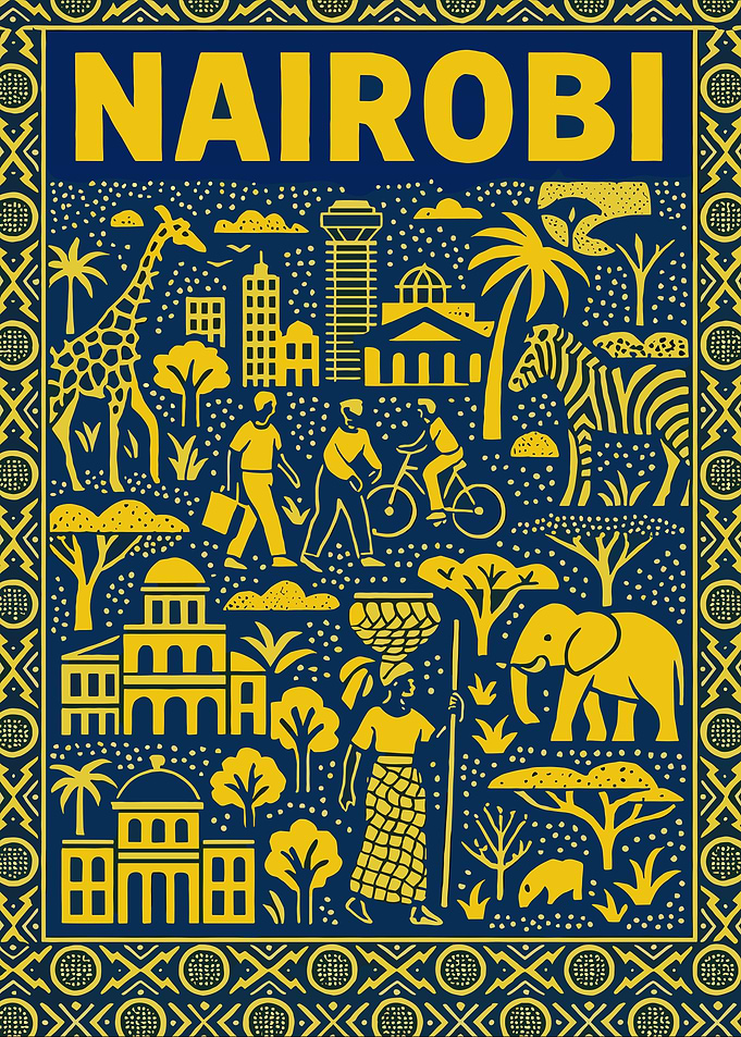 Nairobi Cityscape Illustration