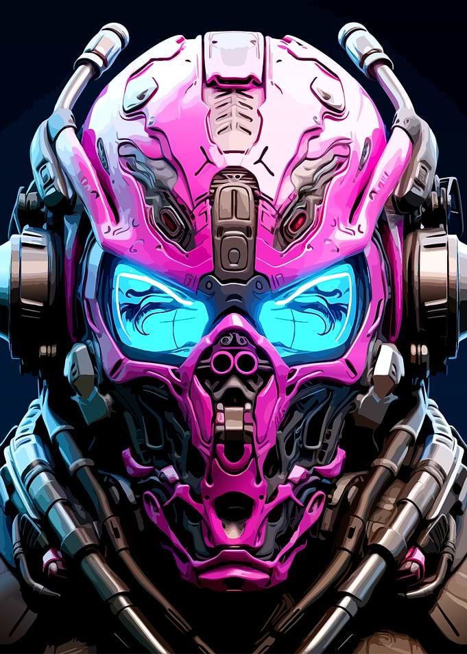 Cyberpunk Robot Portrait
