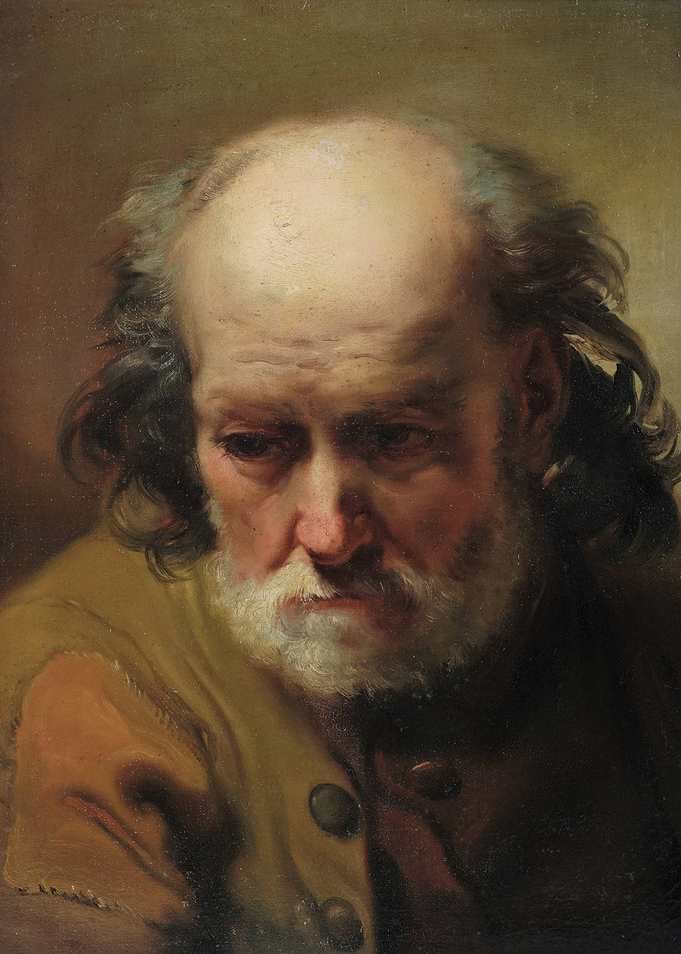 Portrait of an Elderly Man Painting