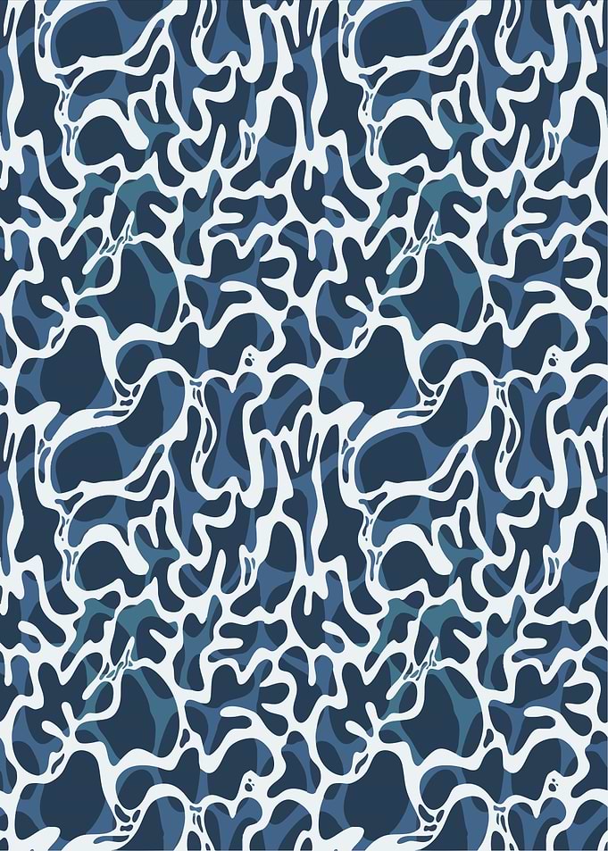 Abstract Blue and White Pattern