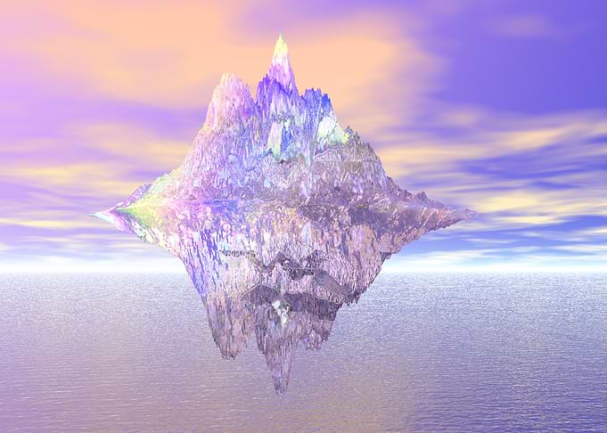 Floating Island in a Dreamy Landscape