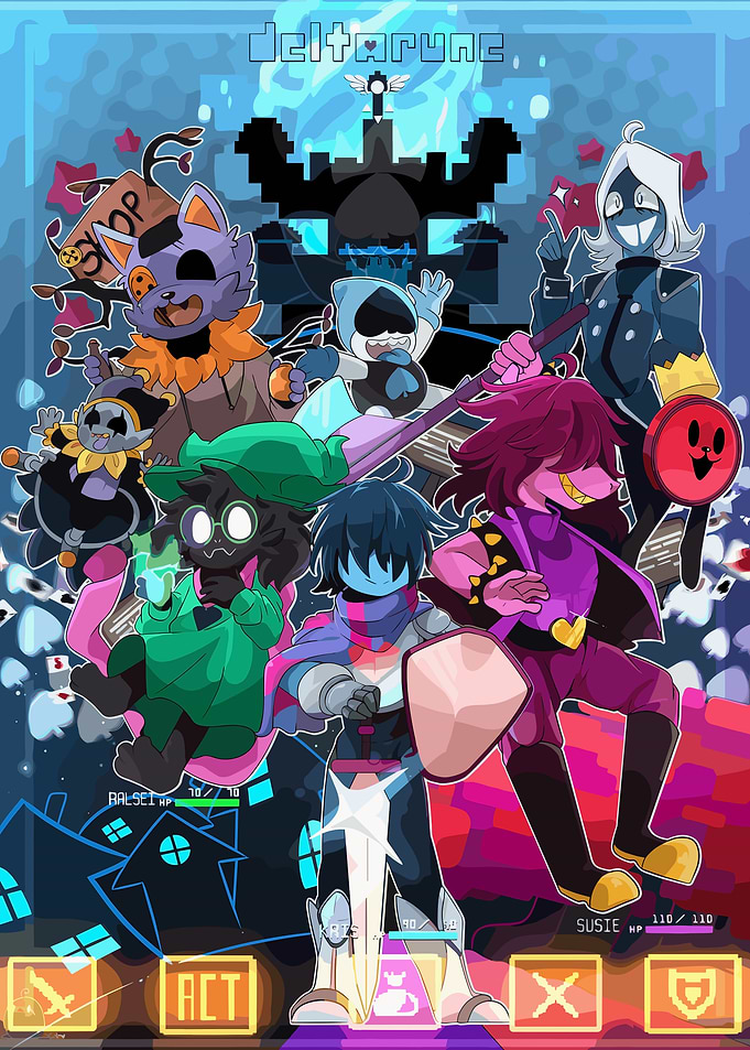 Deltarune characters group shot