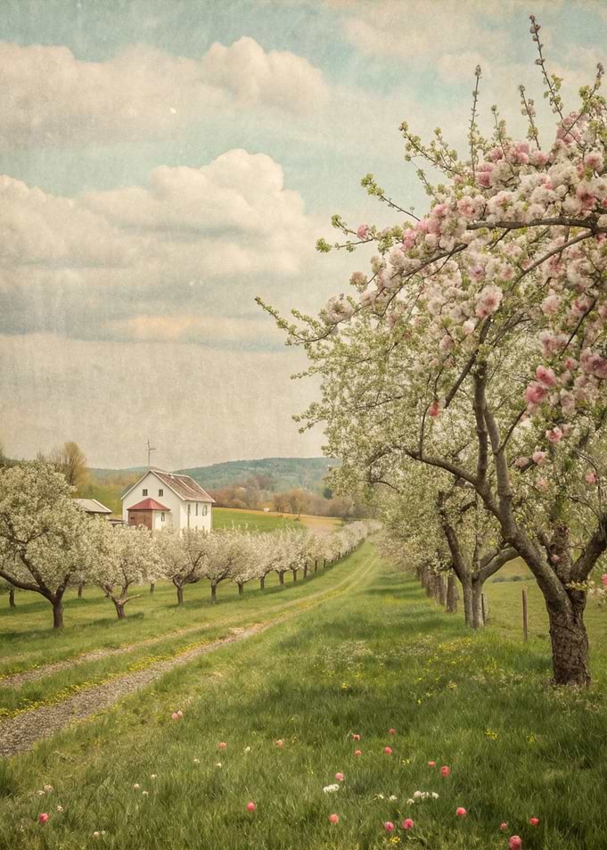 Blossom Orchard Landscape