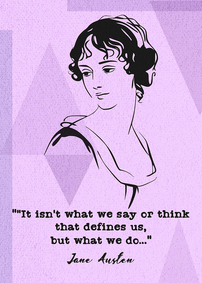 Jane Austen Quote Portrait