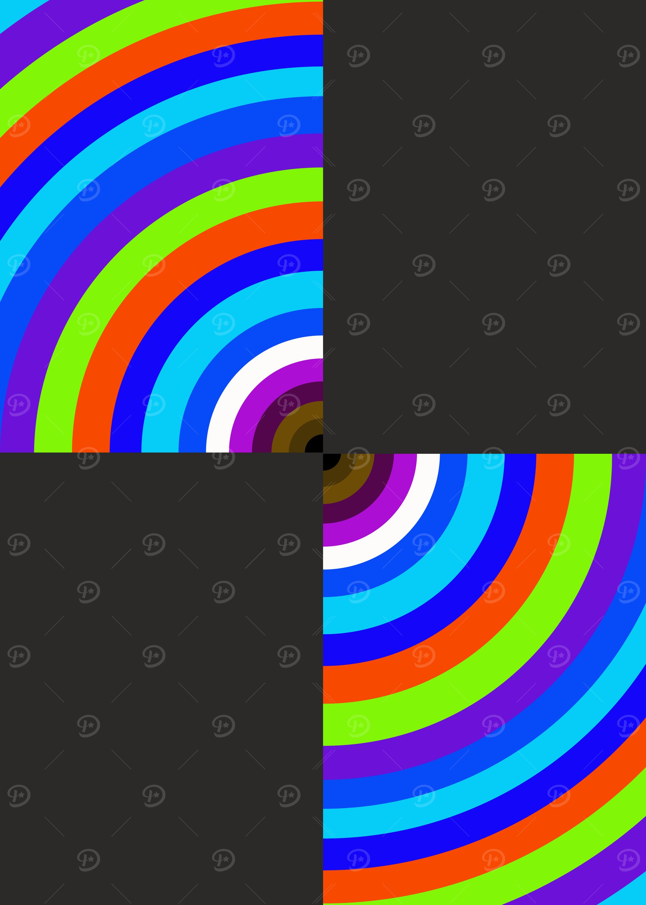 Colorful Concentric Circles Abstract