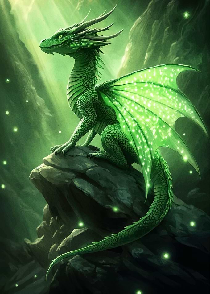 Emerald Dragon Perched Rock