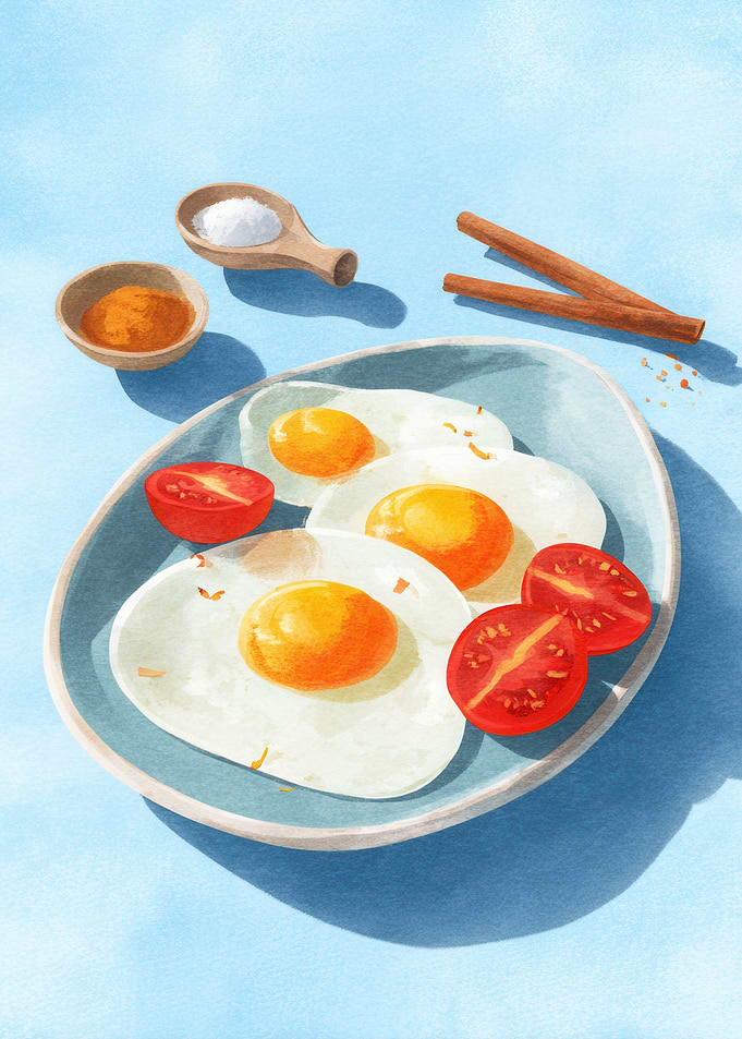 Sunny Side Up Breakfast Still Life