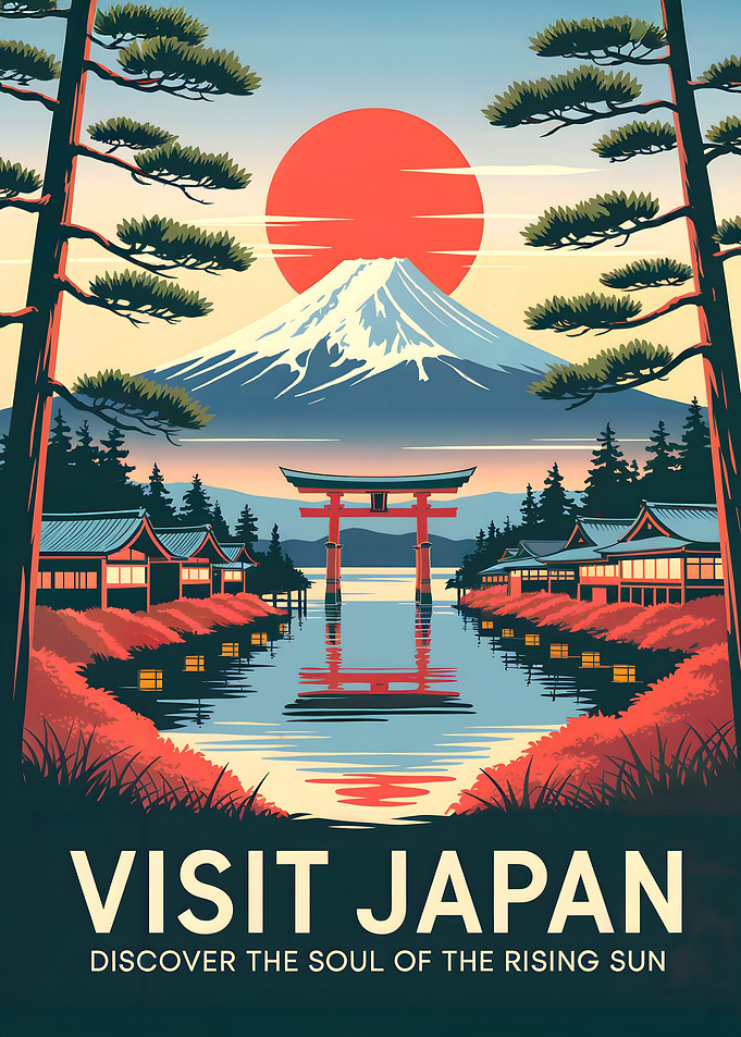Visit Japan Travel Poster