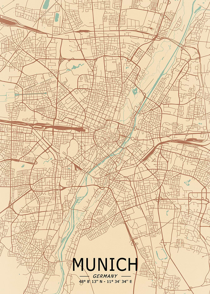 Munich Vintage Map