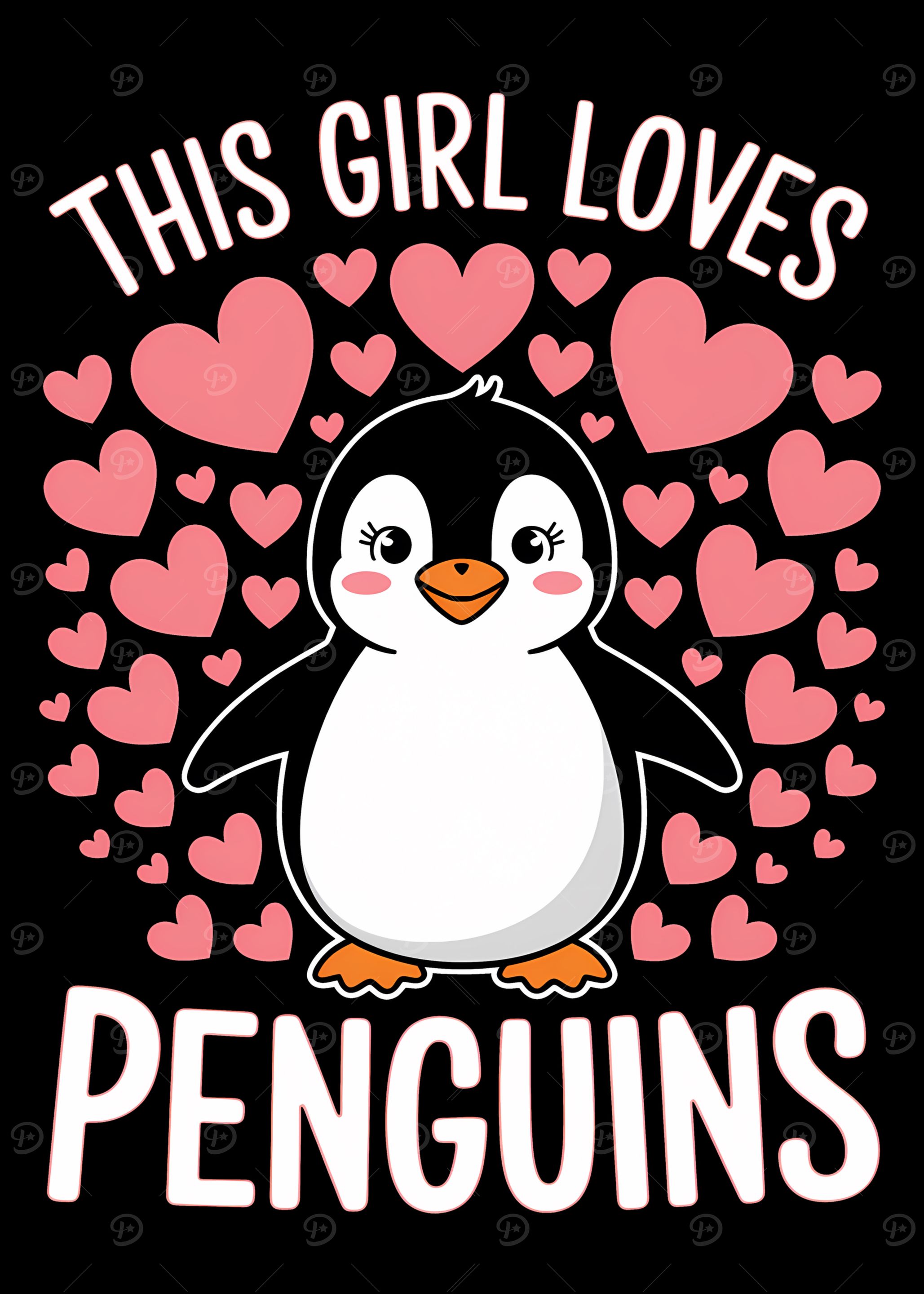 This Girl Loves Penguins Cute Design