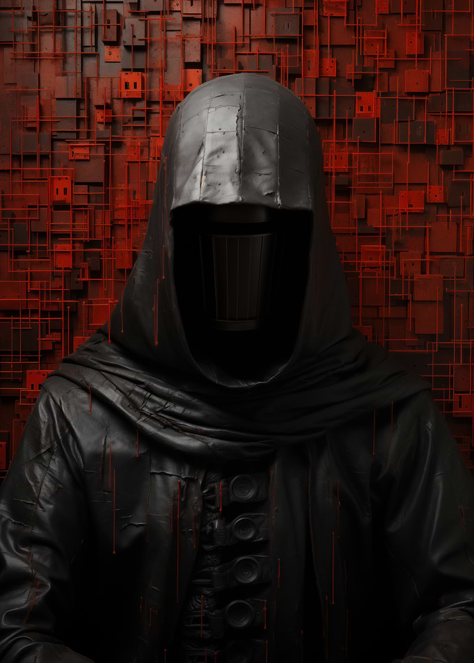 Dark Surreal hooded figure