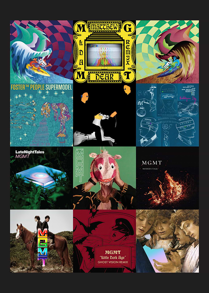 MGMT Album Covers Collage