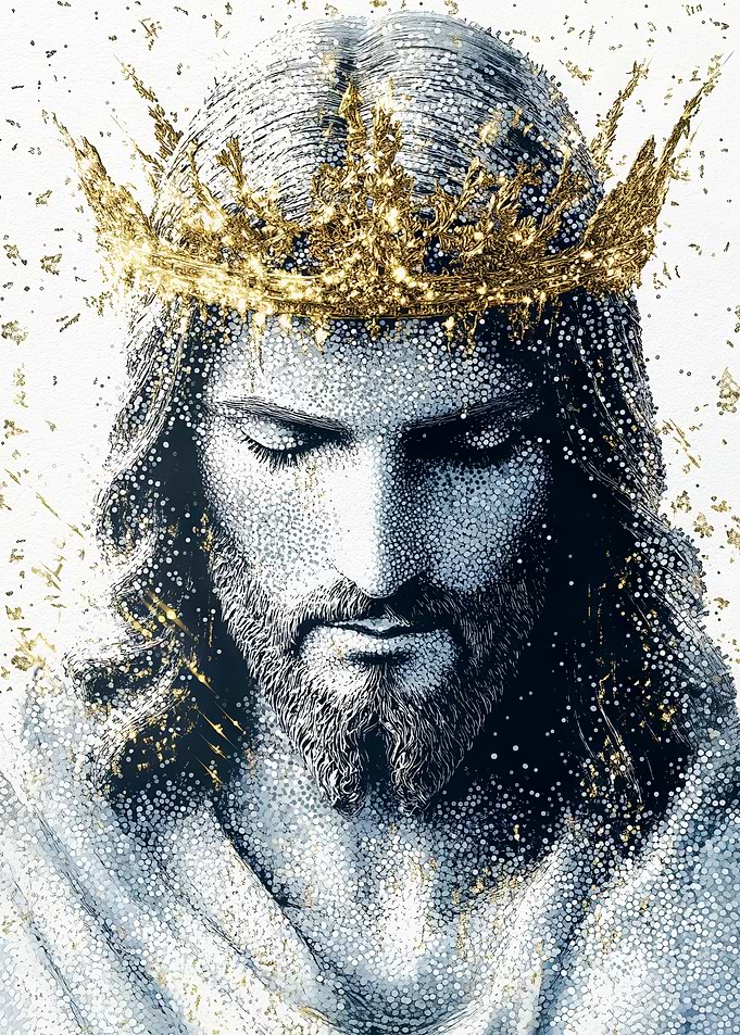 Jesus Christ with Golden Crown Art