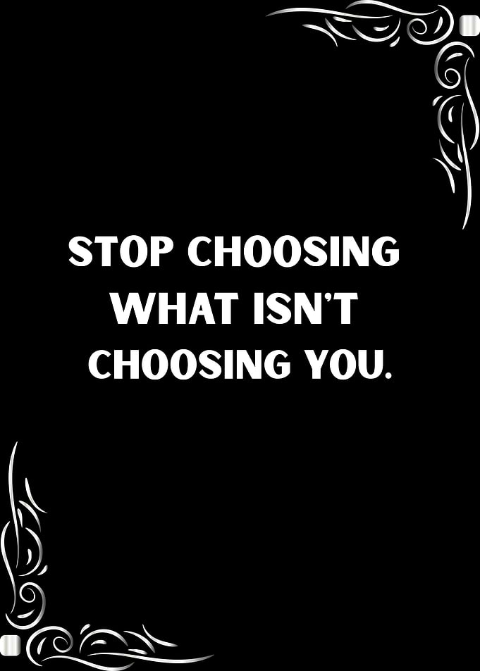 Inspirational Quote on Black Background
