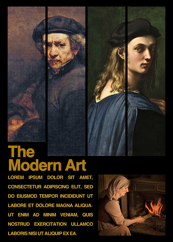 Modern Art Collage with Portraits